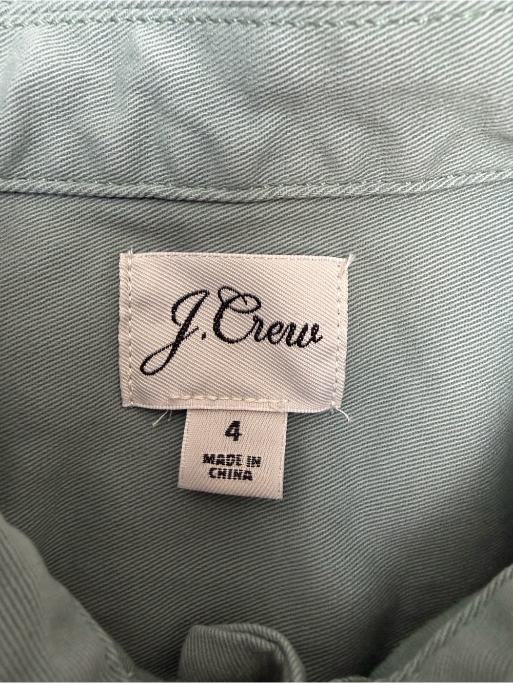 J.Crew Utility Shirt Dress 4 Cotton Military Chic Safari Fall Transition Travel - Picture 2 of 11